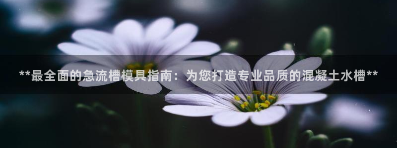 太阳集团官网：**最全面的急流槽模具指南：为您打造专业品质的混凝土水槽**