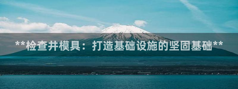太阳成集团娱乐网站：**检查井模具：打造基础设施的坚固基础**