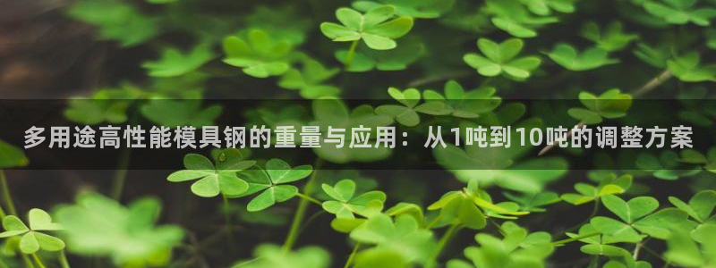 太阳集团唯一老品牌：多用途高性能模具钢的重量与应用：从1吨到